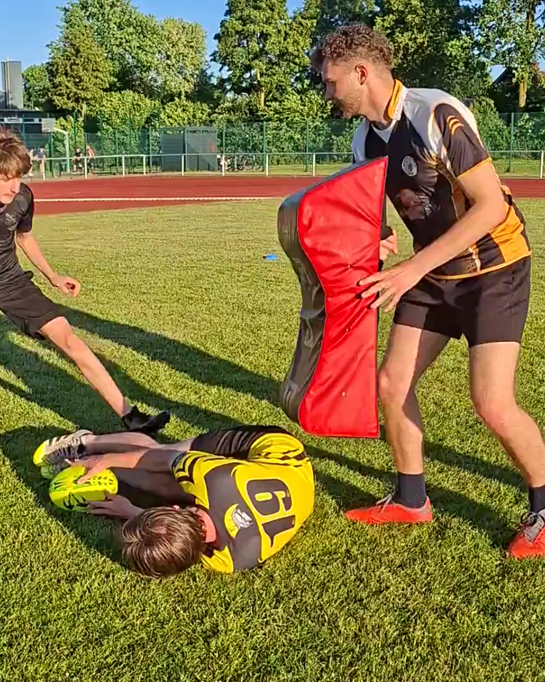 Johann beim Rugbytraining in Werlte