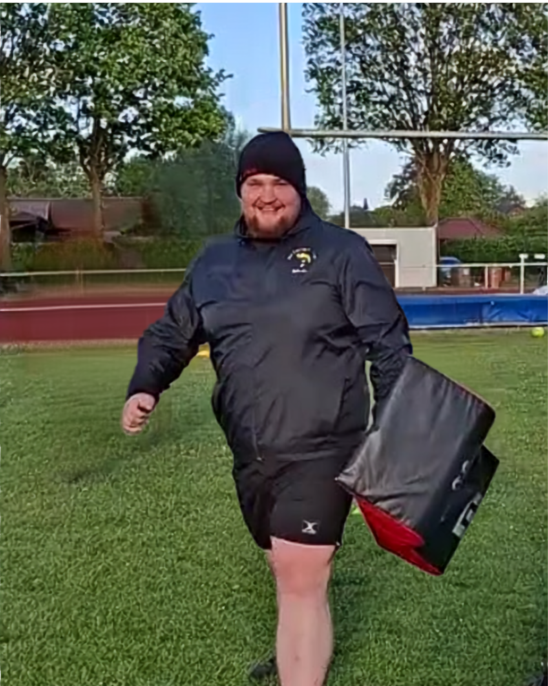 Vadim beim Rugbytraining in Werlte
